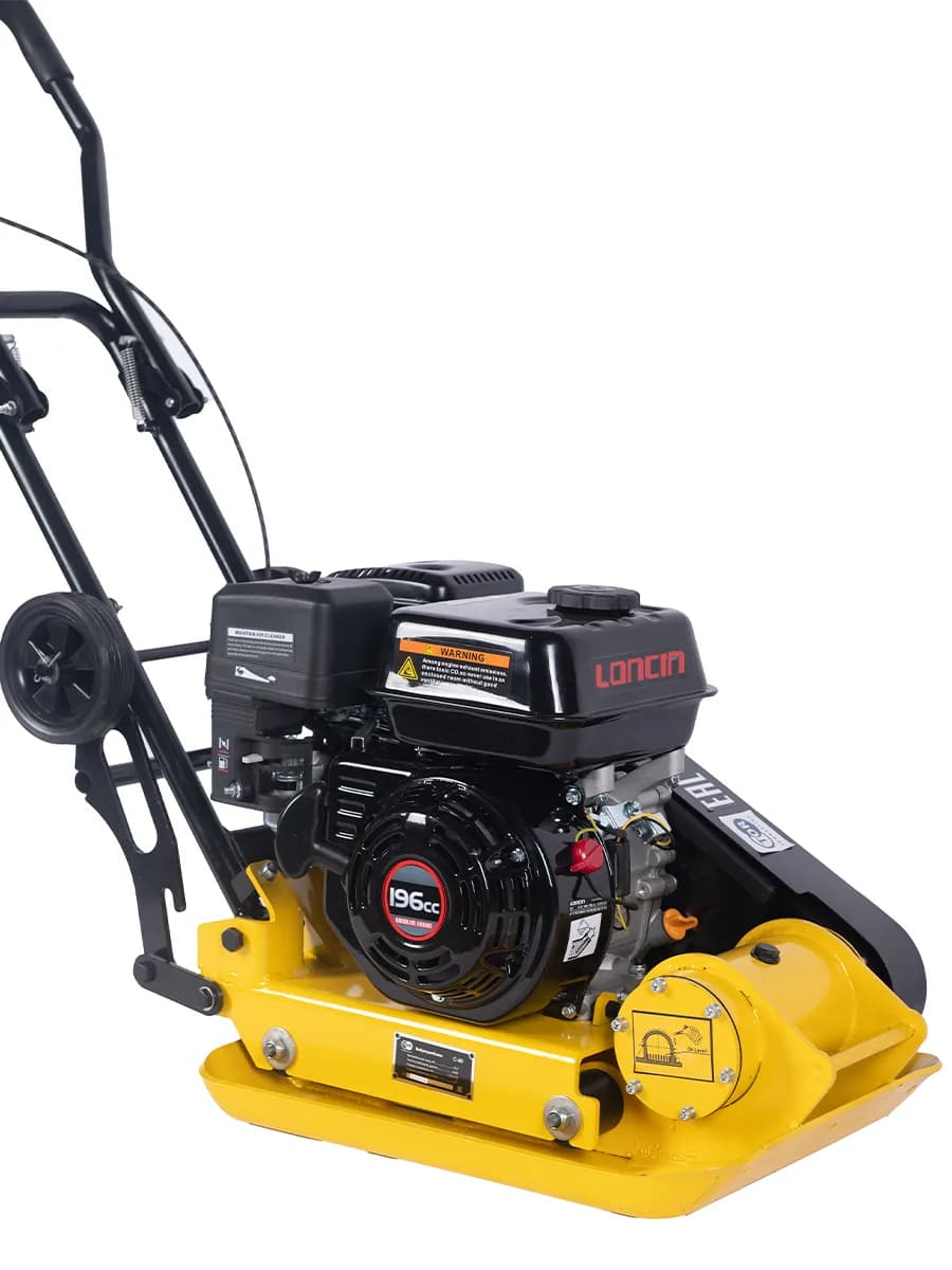 Виброплита 60 кг, 10,5кН (Loncin) без бака, коврик, колесный комплект TOR C-60 — фото 8